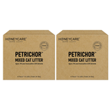 HONEY CARE Petrichor Mix Cat Litter I Tofu Cat Litter I Nature Plant-Based Pellets and Bentonite Sustainable I Low-Dust Qucik Clumping Superior Odor Control, 24-lbs Value Pack (24lbs 2pacs)