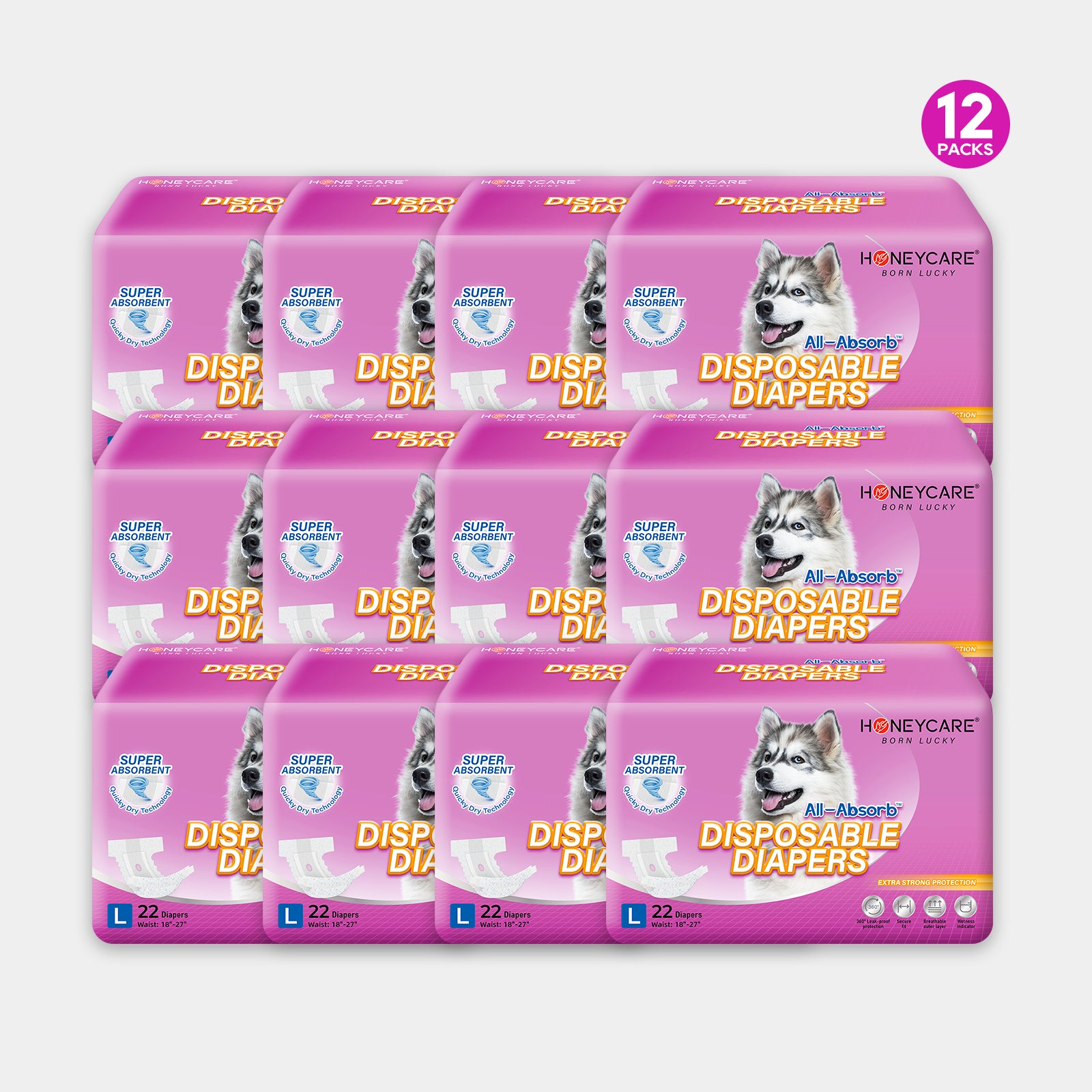 HoneyCare® Female Disposable Dog Diapers(6 Pack)