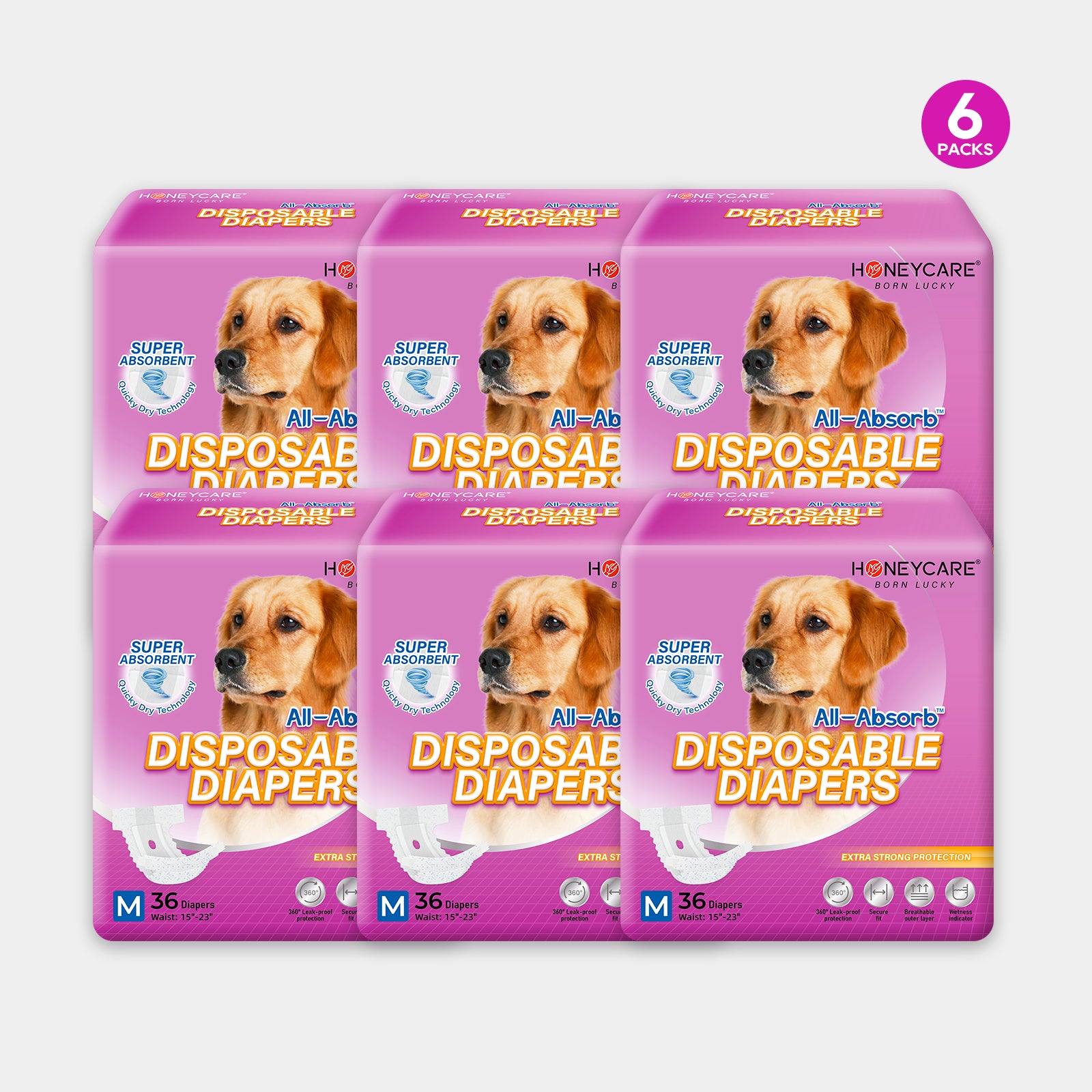 HoneyCare® Female Disposable Dog Diapers(6 Pack)
