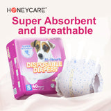 Female Dog Diapers Small（12-20 inches 2packs）