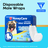 HoneyCare® Disposable Male Dog Wrap（6 Pack）