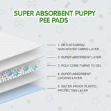 HONEY CARE All-Absorb Training Pads for New Born Puppies I Ultra Soft Surface Like Baby Diapers I Super Absorbent Puppy Pads I Super Soft Puppy Pee Pads I 17.5" by 23.5", 80 Count (2packs)