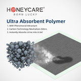 HoneyCare Carbon All-Absorb Puppy Training Pads Dog Potty Pads Absorb Eliminating Urine Odor, Jumbo-Size Charcoal Puppy Pee Pad XL 28x34 inch, 40ct (2 Packs)
