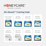 HoneyCare Carbon All-Absorb Puppy Training Pads Dog Potty Pads Absorb Eliminating Urine Odor, Jumbo-Size Charcoal Puppy Pee Pad XL 28x34 inch, 40ct (2 Packs)