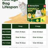 HONEY CARE All-Natural Corn & Wheat Clumping Cat Litter