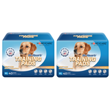 HoneyCare All-Absorb, X-Large  Dog and Puppy Training Pads, Ultra Absorbent and Odor Eliminating, Leak-Proof 5-Layer Potty Training Pads with Quick-Dry Surface, Blue 28" x 34 inch 40ct (2 Packs)