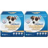 HoneyCare All-Absorb Puppy Training Pads, Ultra Absorbent and Odor Eliminating, Leak-Proof 5-Layer Potty Training Pads with Quick-Dry Surface 22"x23 inch, 50ct (2 Packs)