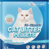 Honeycare All-Absorb Cat Litter Pellets, Zeolite, Long-Lasting Odor Control Non-climping Litter, 14 Lbs Pack(2 Packs)