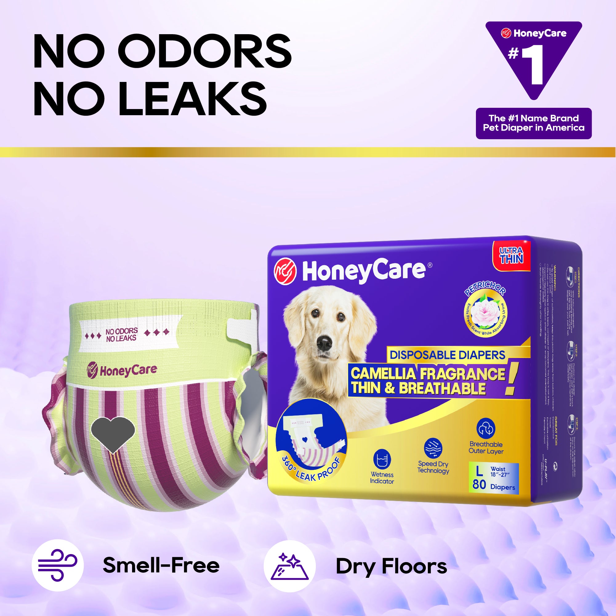 HoneyCare®  Petrichor （Camellia Fragrance）Female Dog Diaper