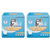 HONEY CARE All-Absorb A24 Male Dog Wrap, 50 Count, Large (2 packs)