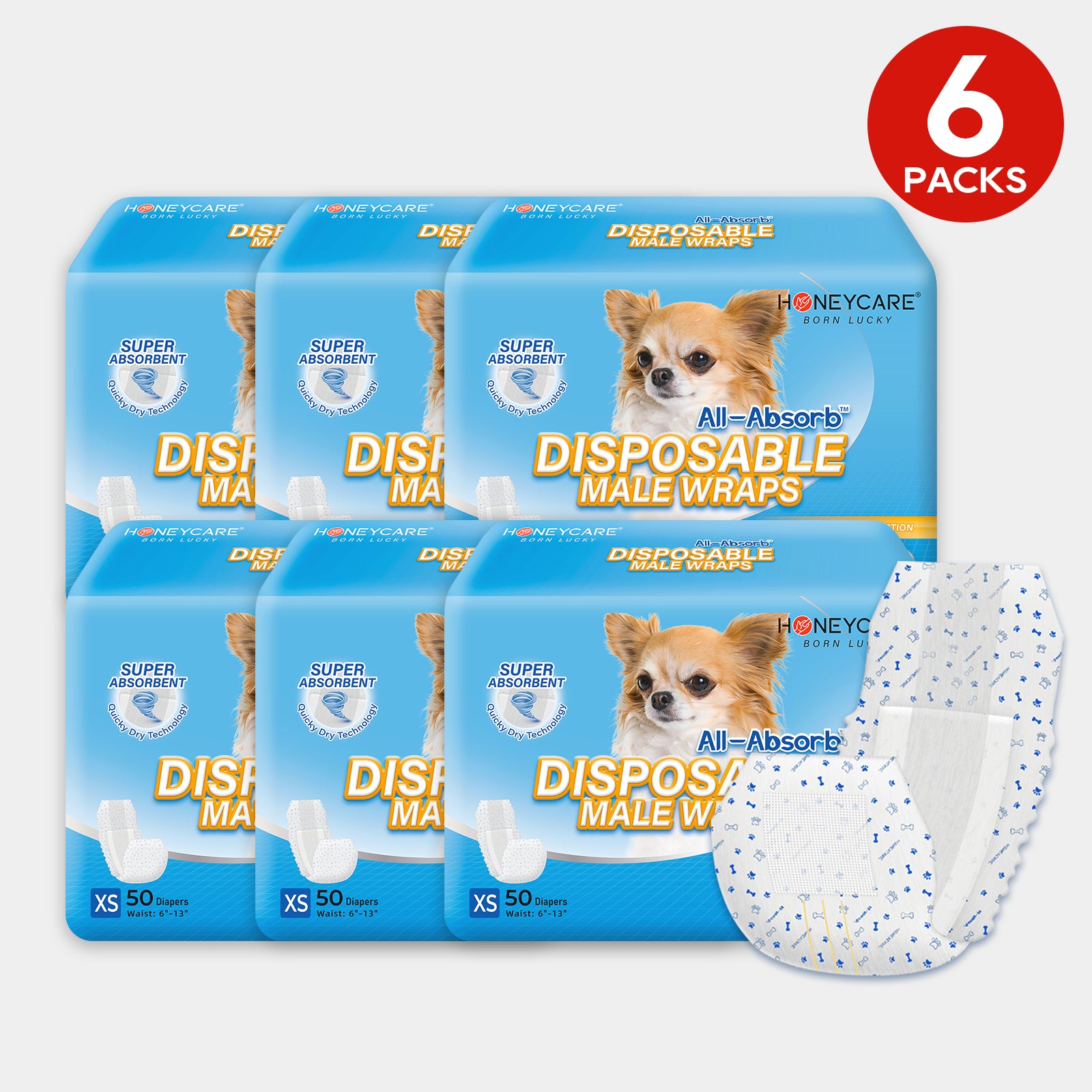 HoneyCare Disposable Male Dog Wrap