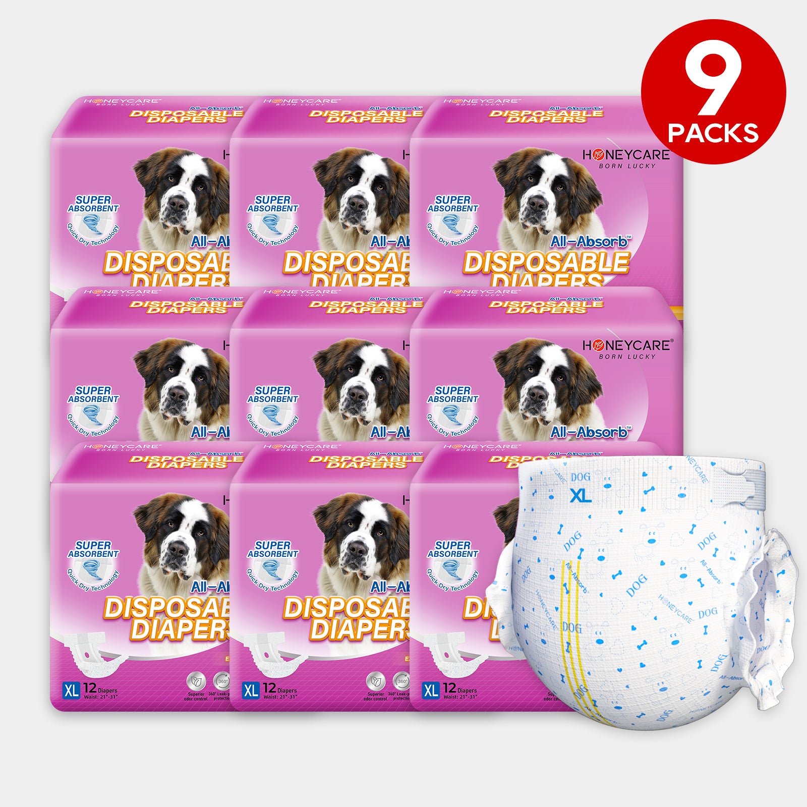 HoneyCare Female Disposable Dog Diapers