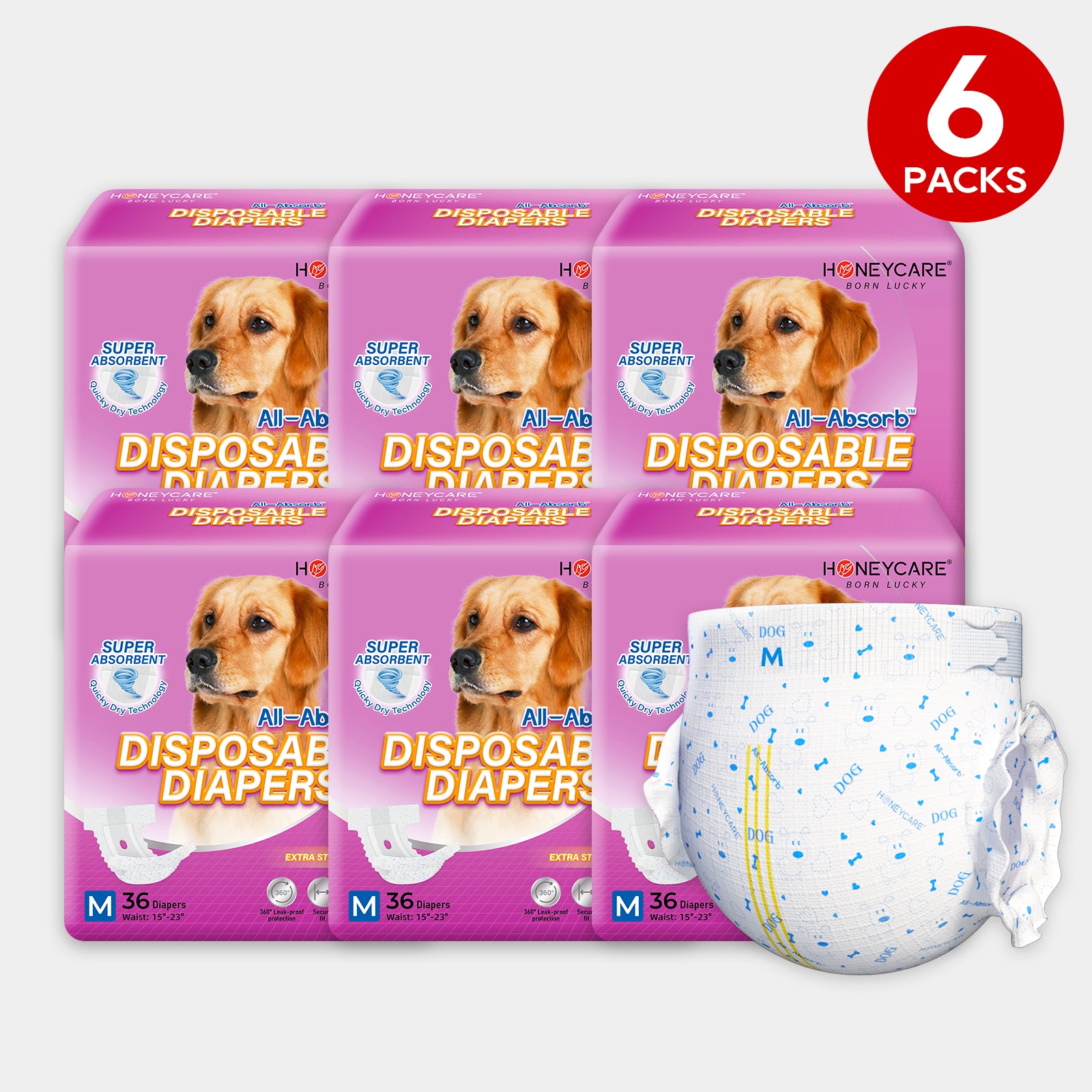 HoneyCare Female Disposable Dog Diapers