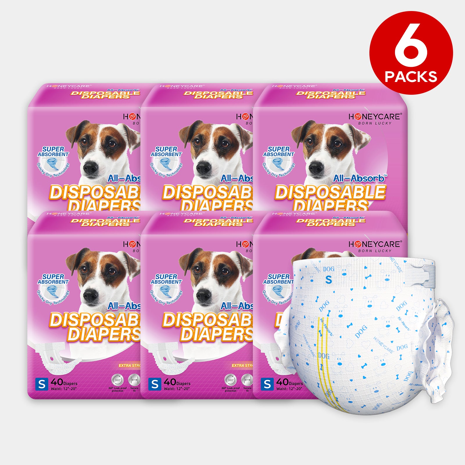 HoneyCare Female Disposable Dog Diapers