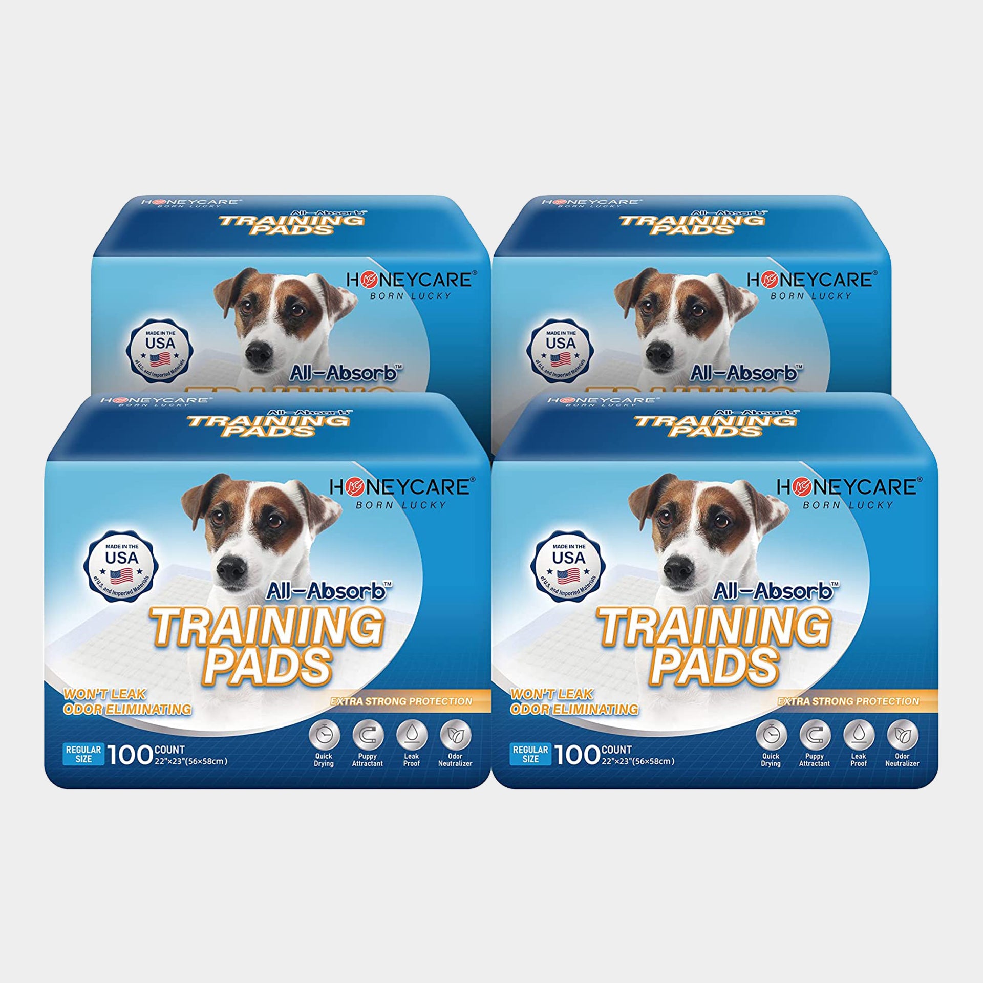 22 x 23 Dog Training Pads, 4 Packs, 400 Count – Honeycarepets