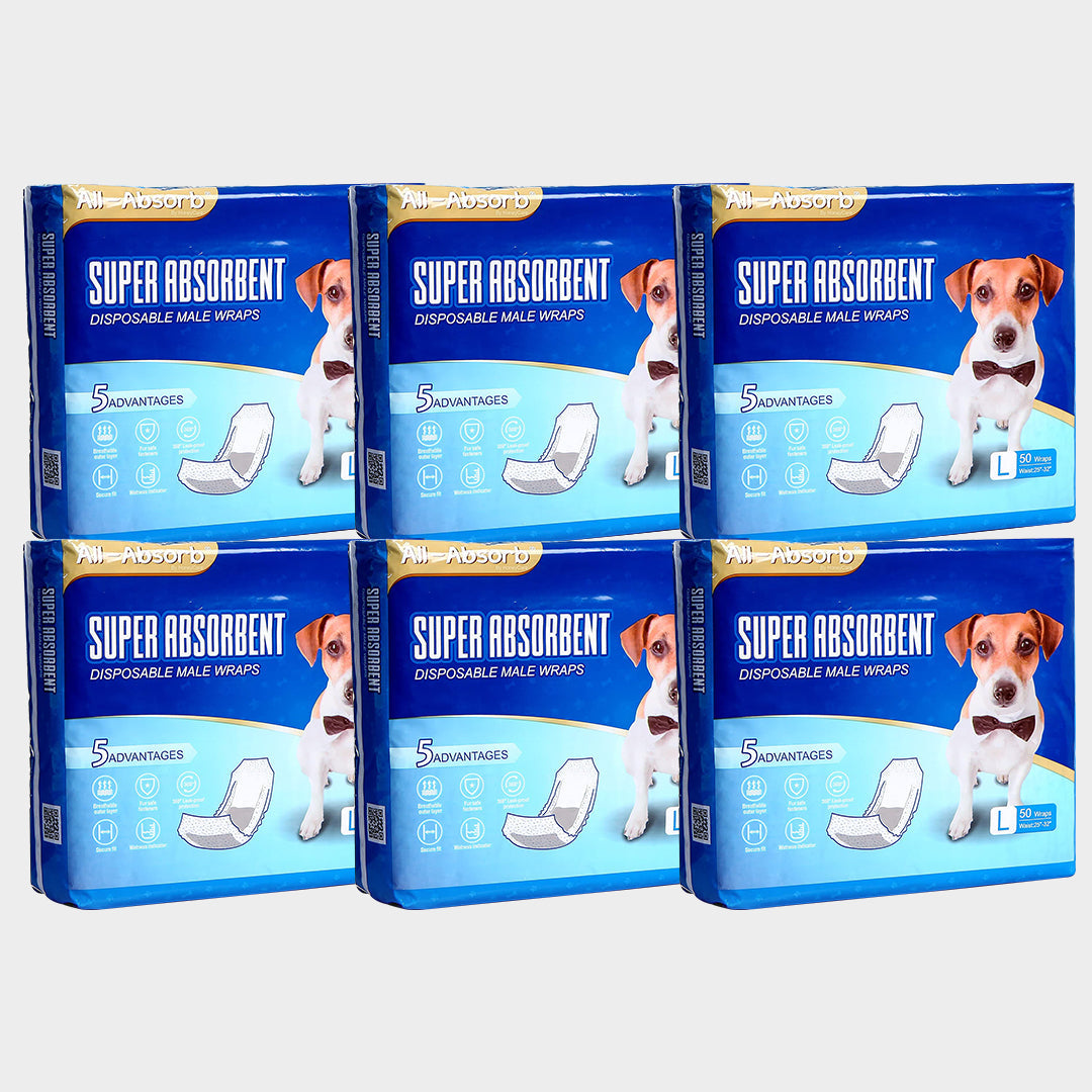 300 Count Male Dog Wrap for Puppy Guardian