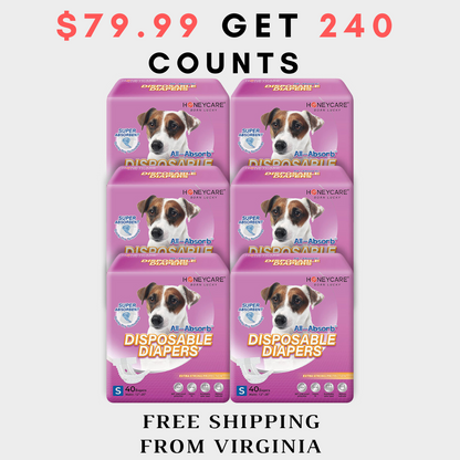 Buy in Bulk Female Disposable Dog Diapers for Puppy Guardian